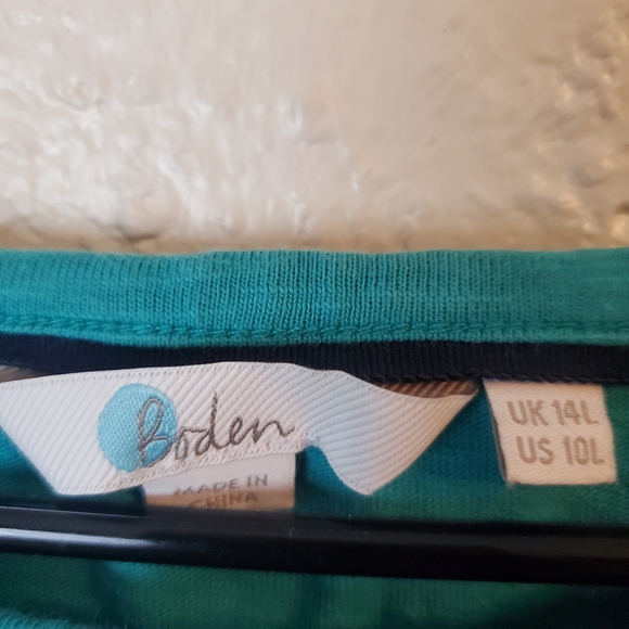 Boden Bridget Blue Pom Pom Jersey Boho Dress - Picture 8 of 8